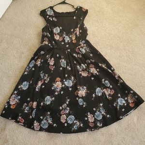 Torrid Floral Dress with Cap Sleeves - Size 14